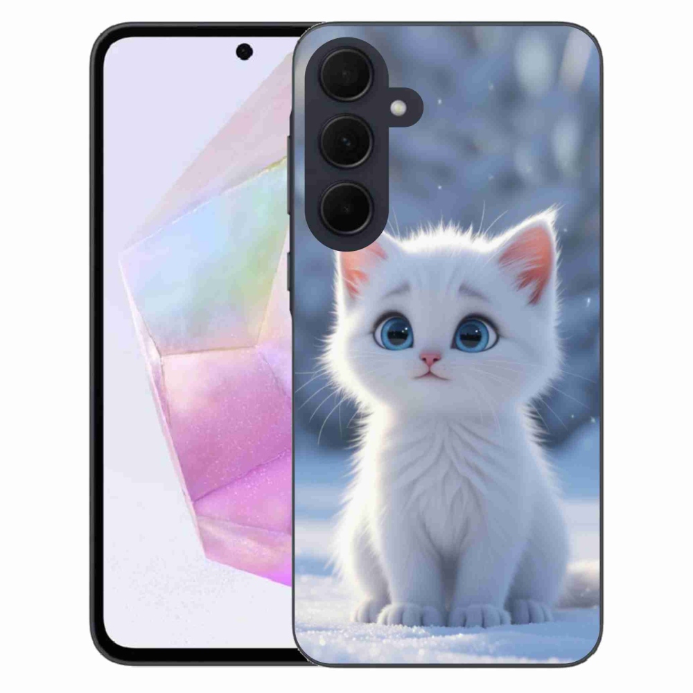 Gelový kryt mmCase na Samsung Galaxy A35 5G - bílé kotě 3