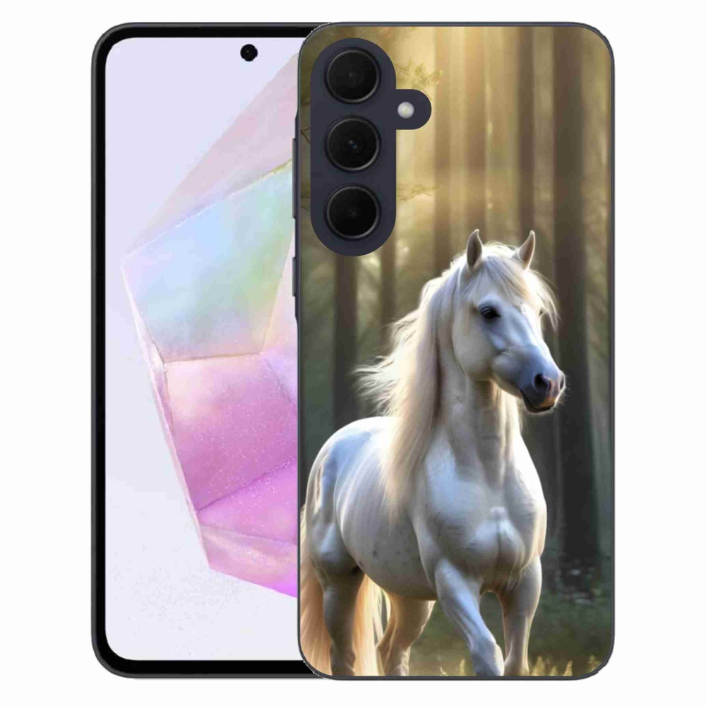 Gelový kryt mmCase na Samsung Galaxy A35 5G - bílý kůň 3