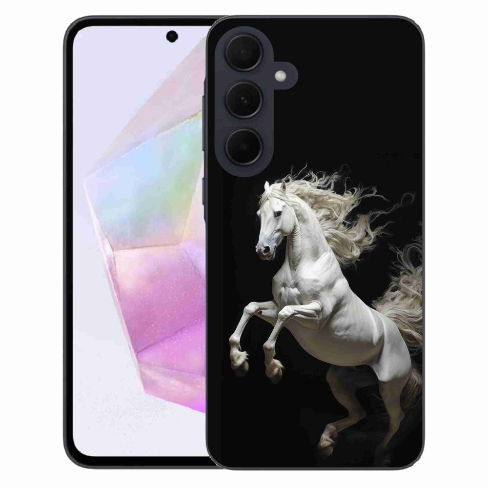 Gelový kryt mmCase na Samsung Galaxy A35 5G - bílý kůň 4