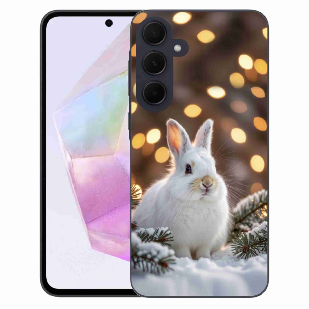 Gelový kryt mmCase na Samsung Galaxy A35 5G - bílý zajíc