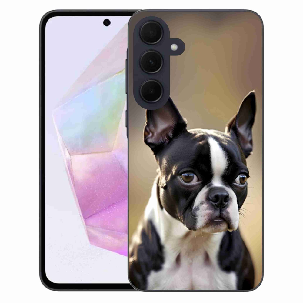 Gelový kryt mmCase na Samsung Galaxy A35 5G - bostonský teriér