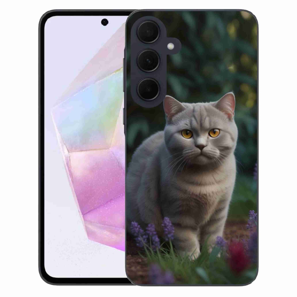 Gelový kryt mmCase na Samsung Galaxy A35 5G - britská kočka