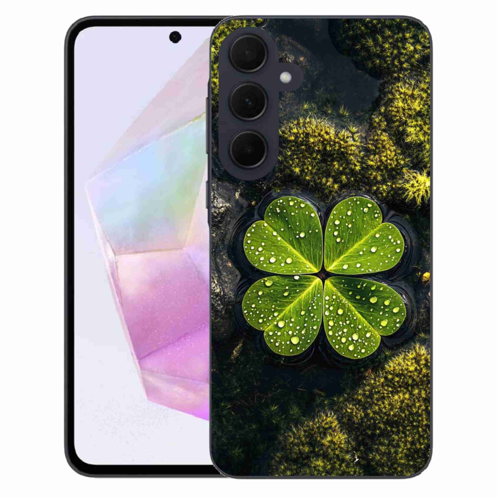 Gelový kryt mmCase na Samsung Galaxy A35 5G - čtyřlístek
