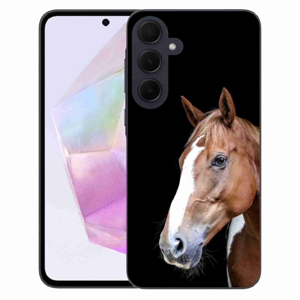 Gelový kryt mmCase na Samsung Galaxy A35 5G - hnědý kůň 3