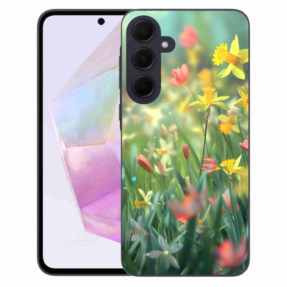 Gelový kryt mmCase na Samsung Galaxy A35 5G - jarní květy