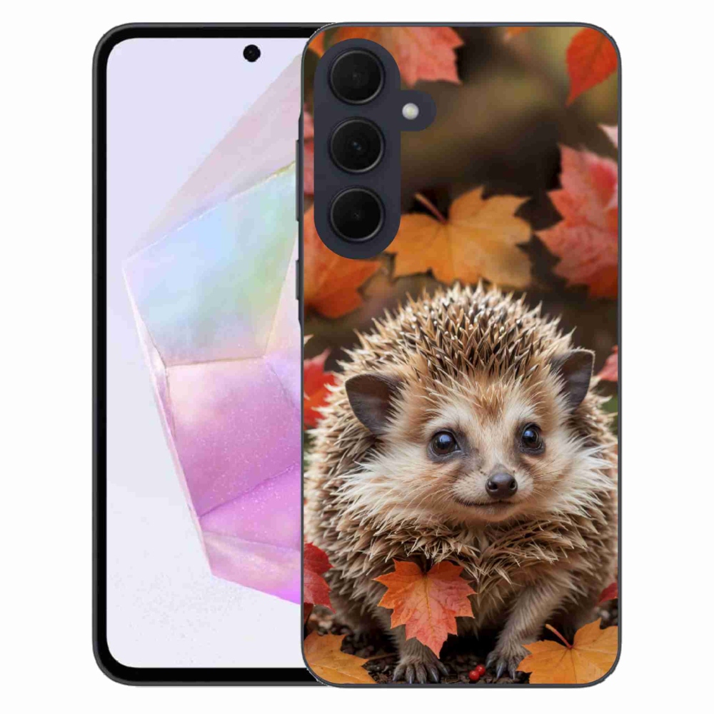 Gelový kryt mmCase na Samsung Galaxy A35 5G - ježek v listí