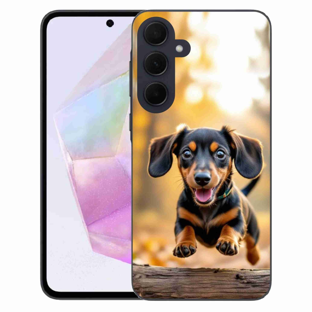 Gelový kryt mmCase na Samsung Galaxy A35 5G - jezevčík 2