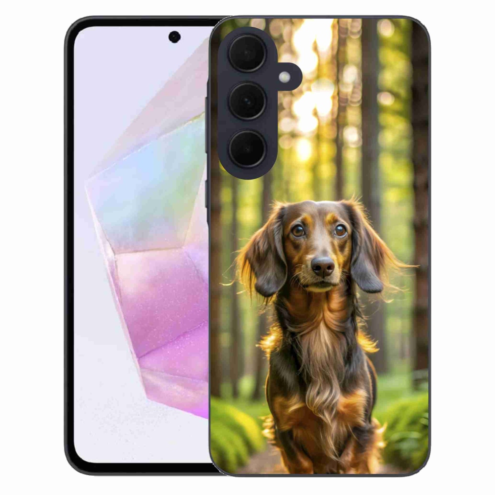 Gelový kryt mmCase na Samsung Galaxy A35 5G - jezevčík 4