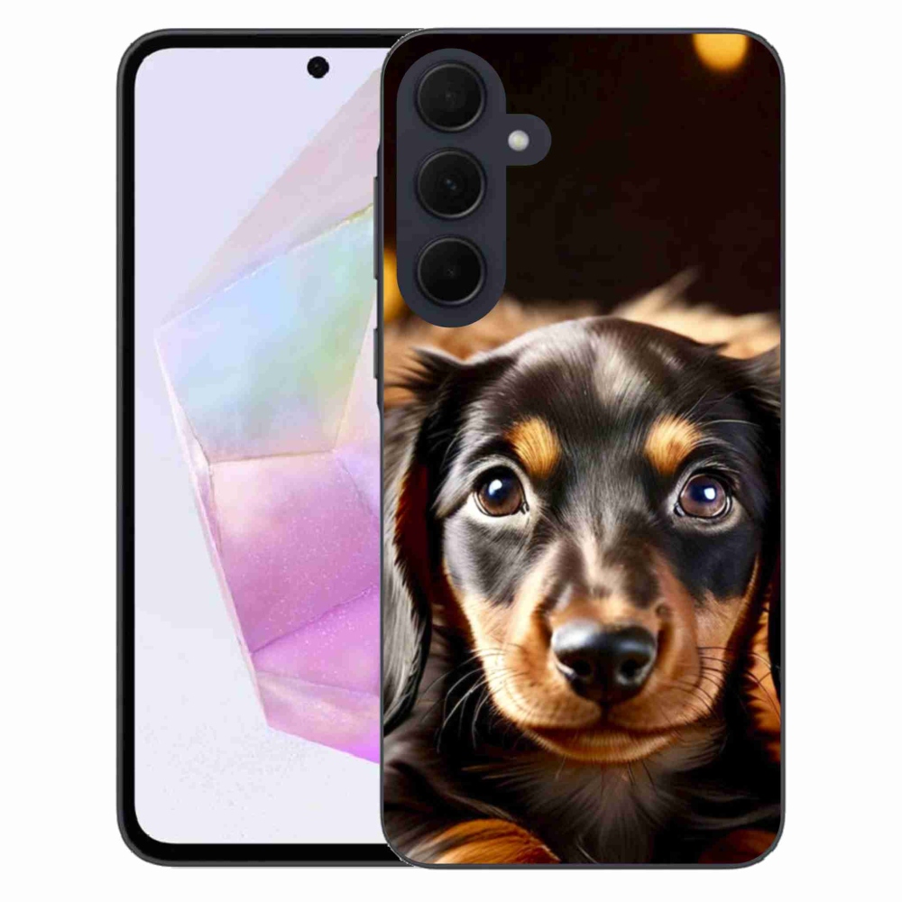 Gelový kryt mmCase na Samsung Galaxy A35 5G - jezevčík