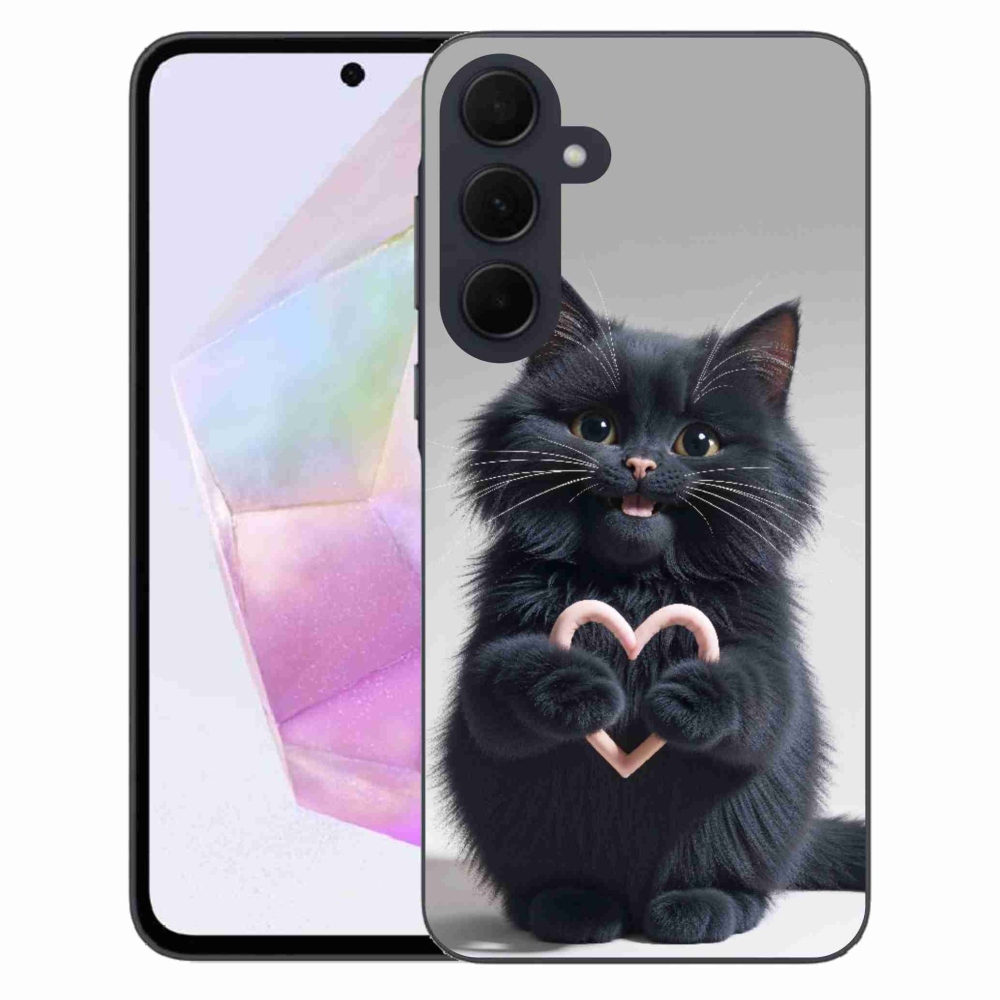 Gelový kryt mmCase na Samsung Galaxy A35 5G - kočičí láska 3