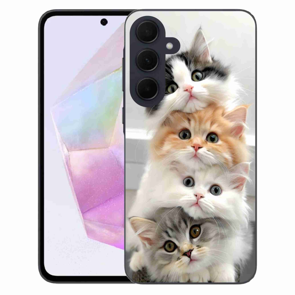 Gelový kryt mmCase na Samsung Galaxy A35 5G - kočičí parta