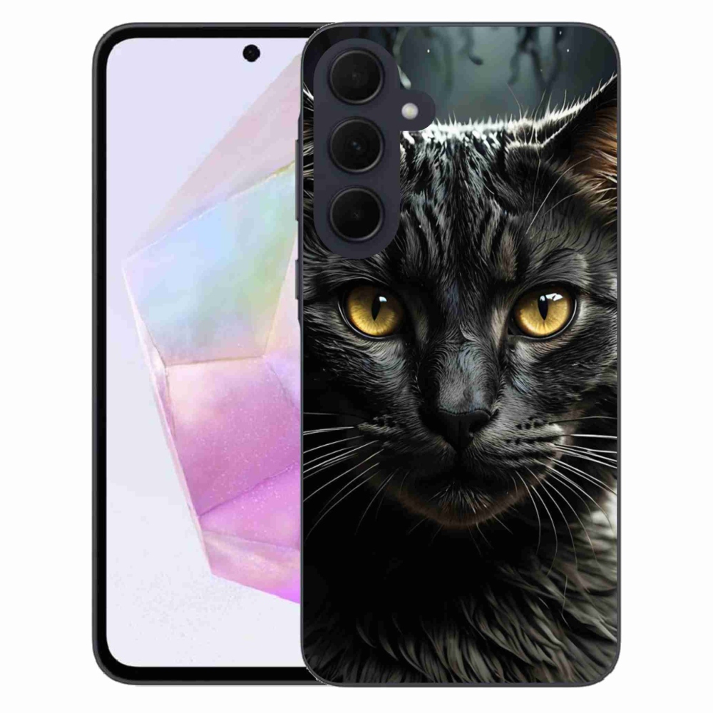 Gelový kryt mmCase na Samsung Galaxy A35 5G - kočičí pohled 3