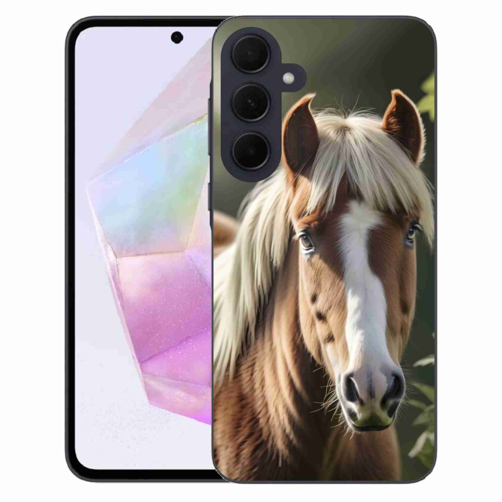 Gelový kryt mmCase na Samsung Galaxy A35 5G - kůň se světlou hřívou