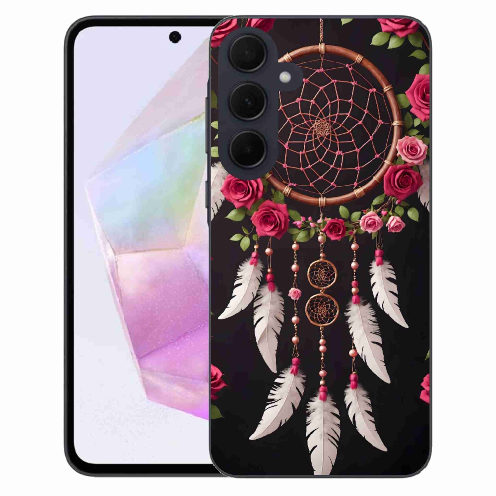 Gelový kryt mmCase na Samsung Galaxy A35 5G - lapač snů s růžemi