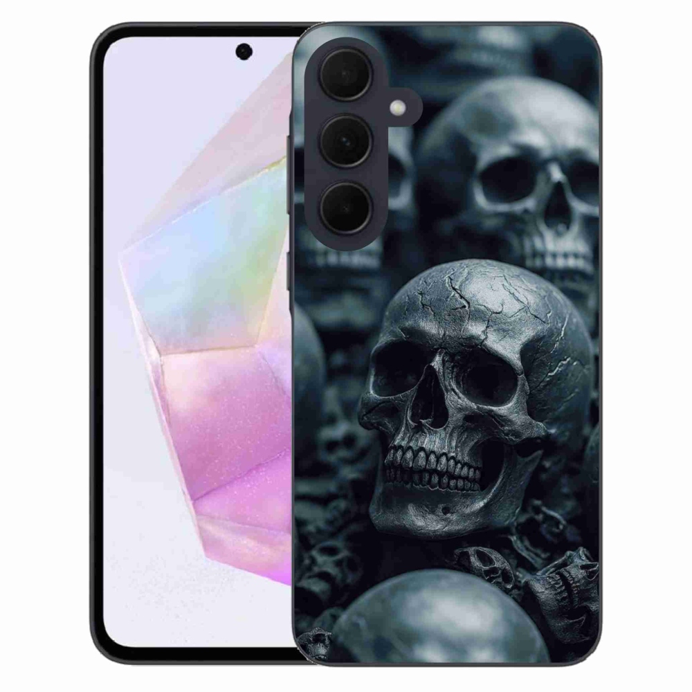 Gelový kryt mmCase na Samsung Galaxy A35 5G - lebka 2