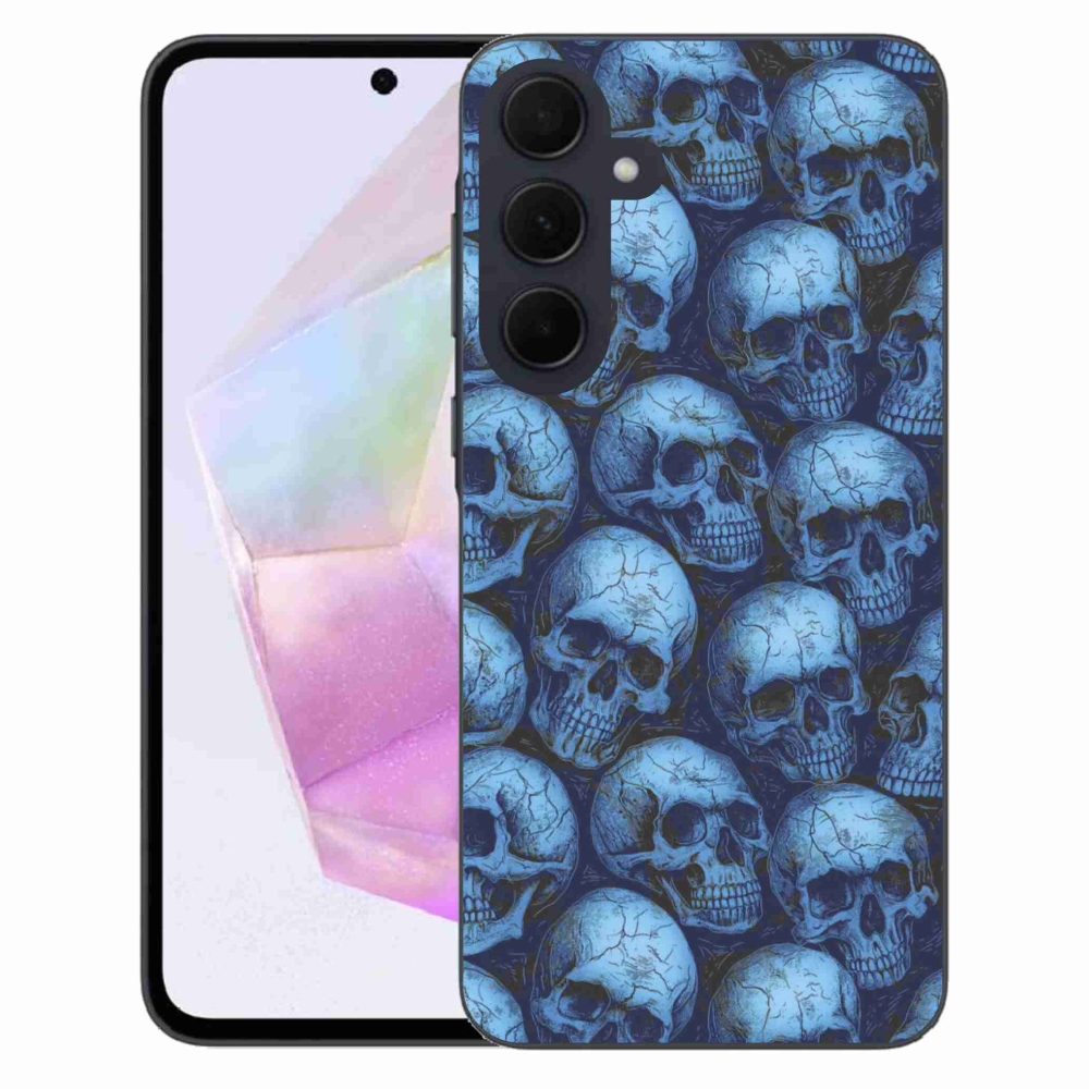 Gelový kryt mmCase na Samsung Galaxy A35 5G - lebky