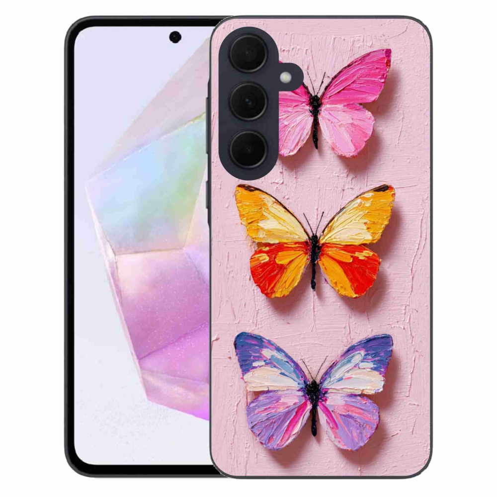 Gelový kryt mmCase na Samsung Galaxy A35 5G - motýlí trojice