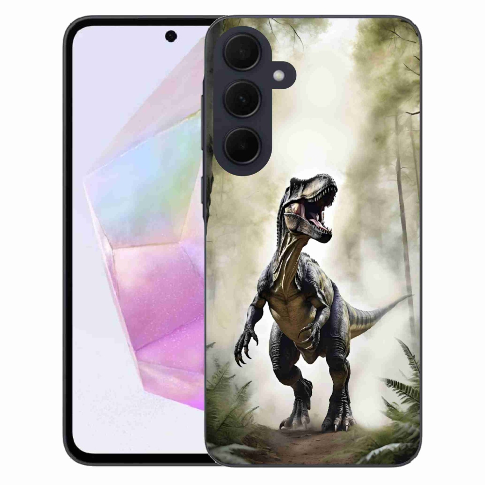 Gelový kryt mmCase na Samsung Galaxy A35 5G - naštvaný T-Rex