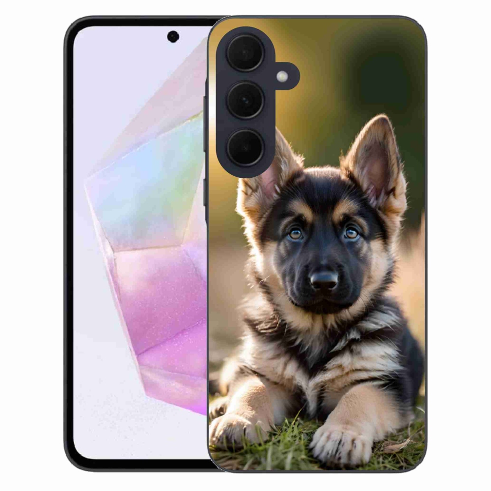 Gelový kryt mmCase na Samsung Galaxy A35 5G - německý ovčák v přírodě