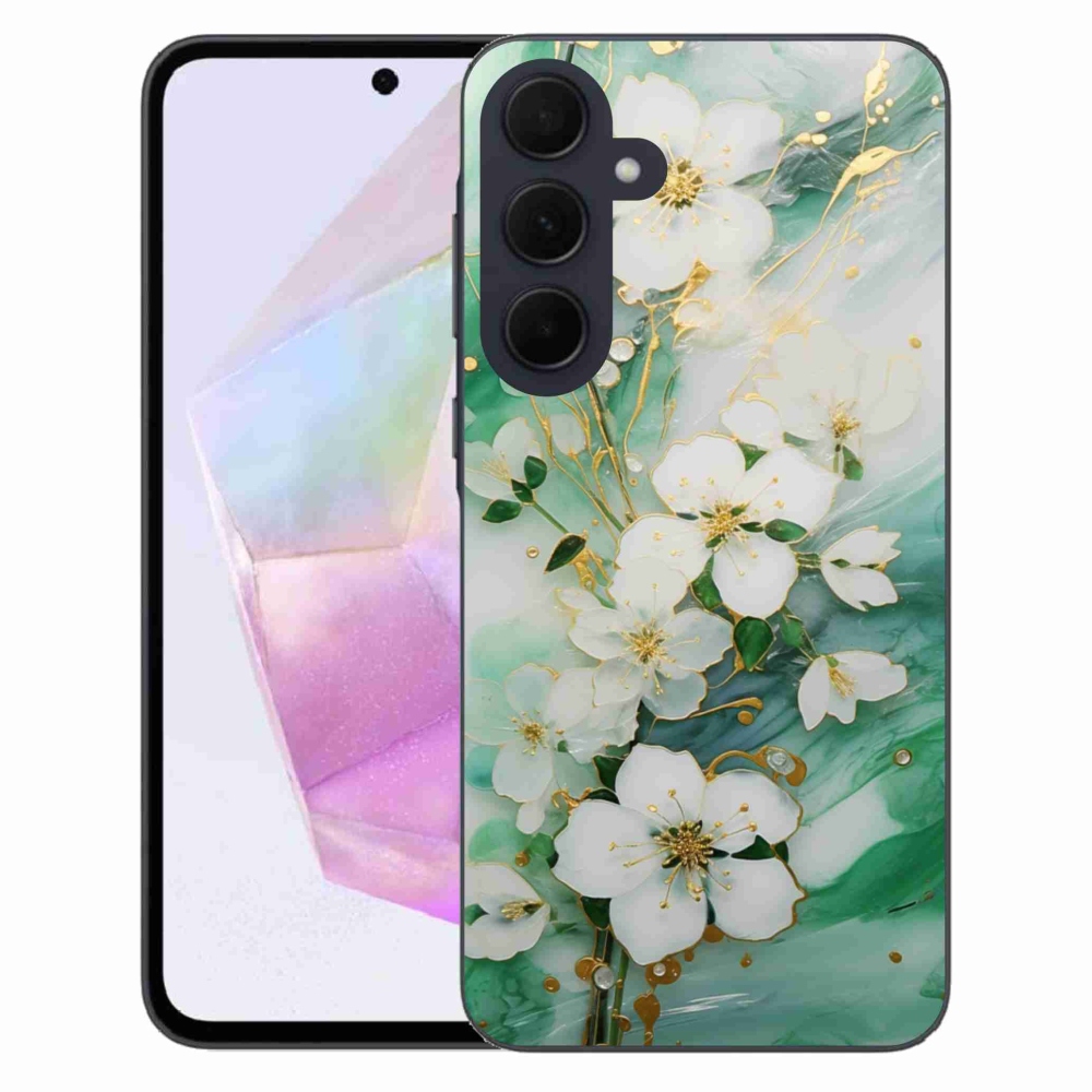 Gelový kryt mmCase na Samsung Galaxy A35 5G - něžné květy