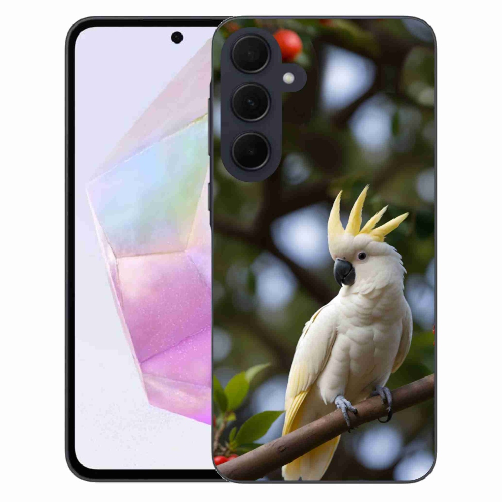 Gelový kryt mmCase na Samsung Galaxy A35 5G - papoušek kakadu 3