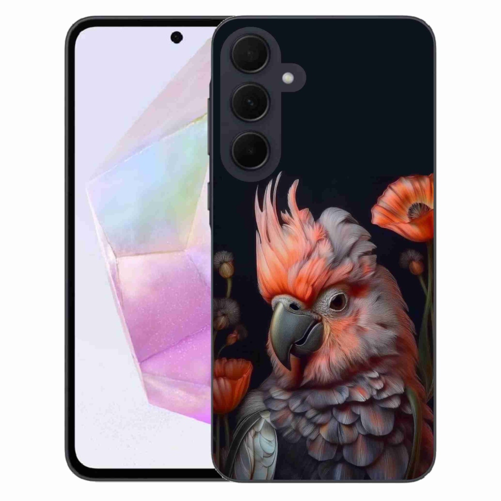 Gelový kryt mmCase na Samsung Galaxy A35 5G - papoušek kakadu v barvách