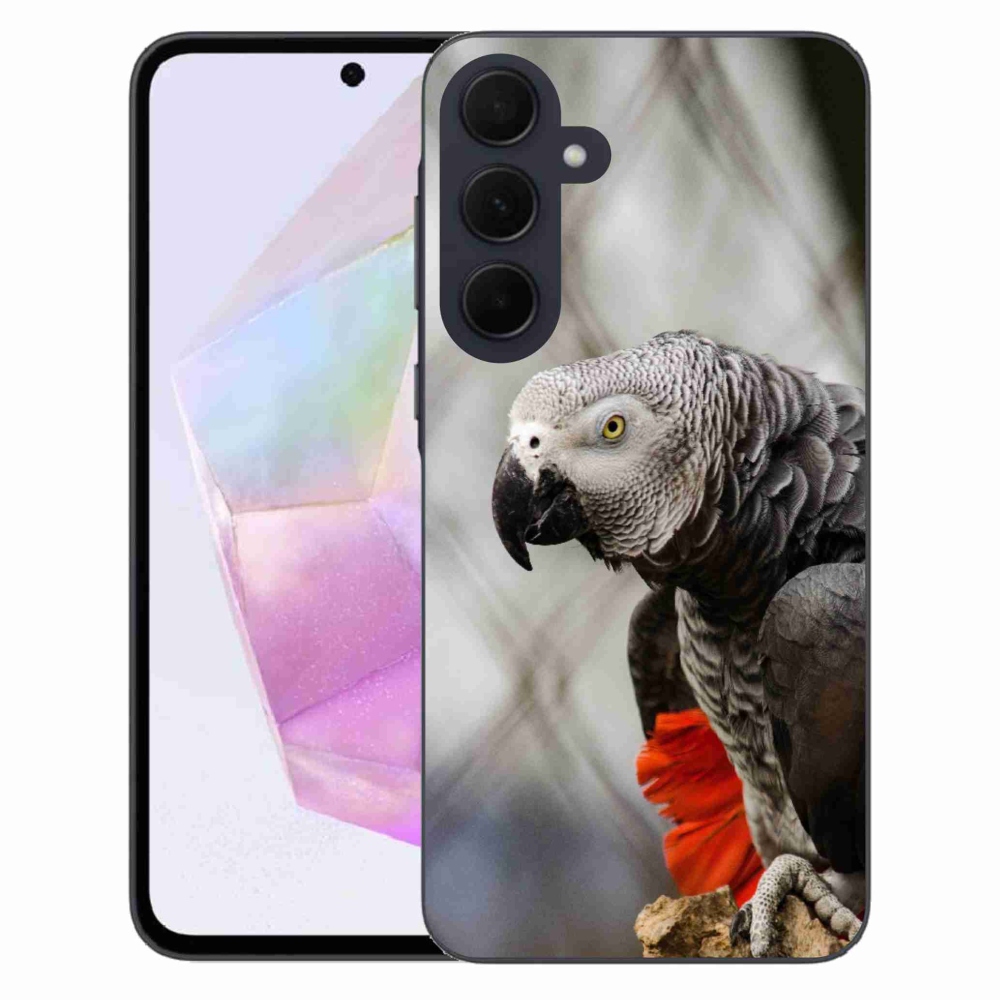 Gelový kryt mmCase na Samsung Galaxy A35 5G - papoušek žako 3