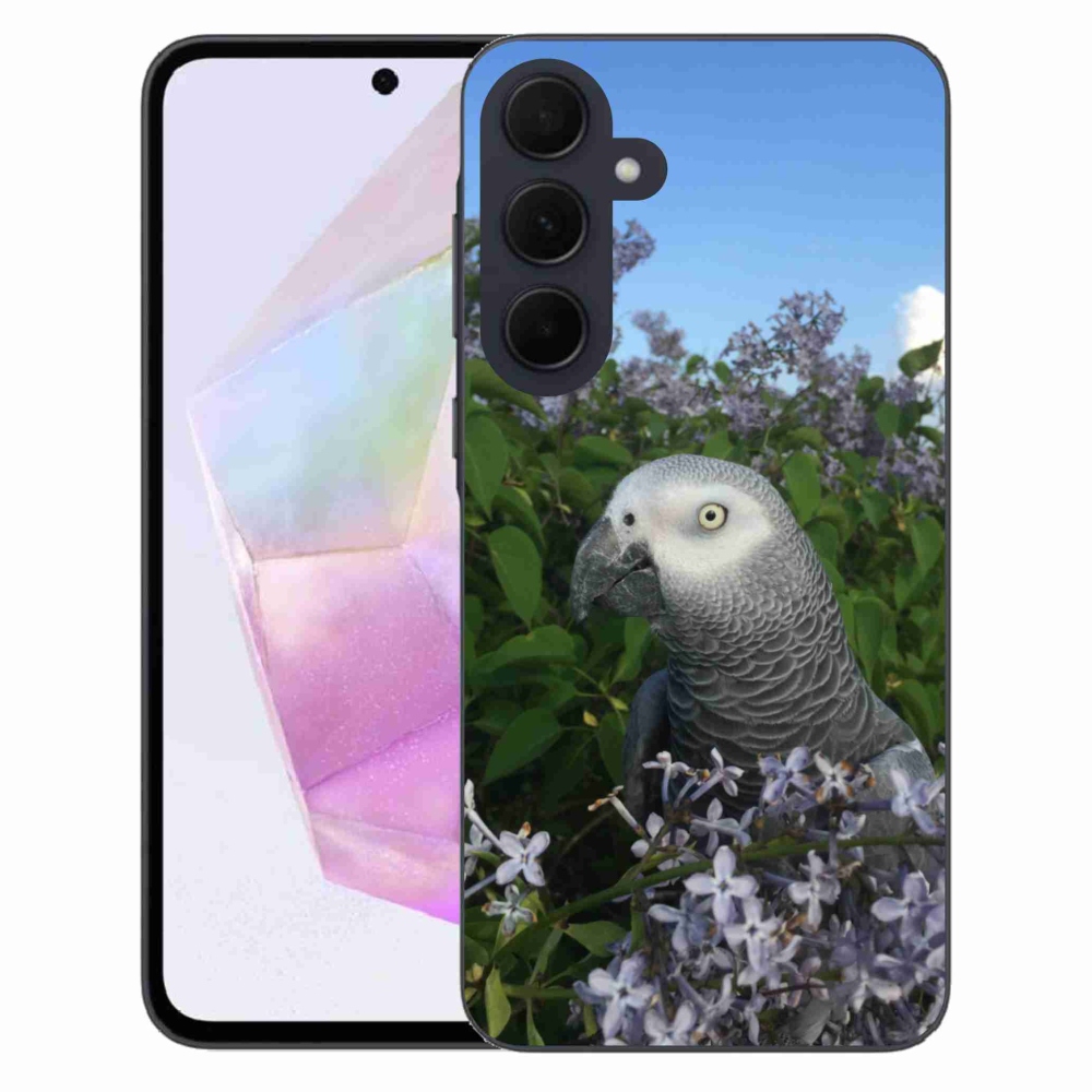 Gelový kryt mmCase na Samsung Galaxy A35 5G - papoušek žako