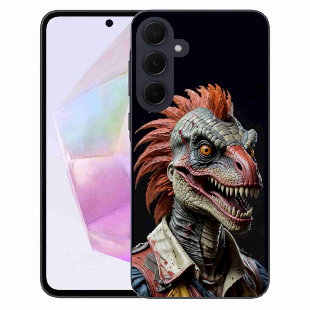 Gelový kryt mmCase na Samsung Galaxy A35 5G - punk dinosaurus