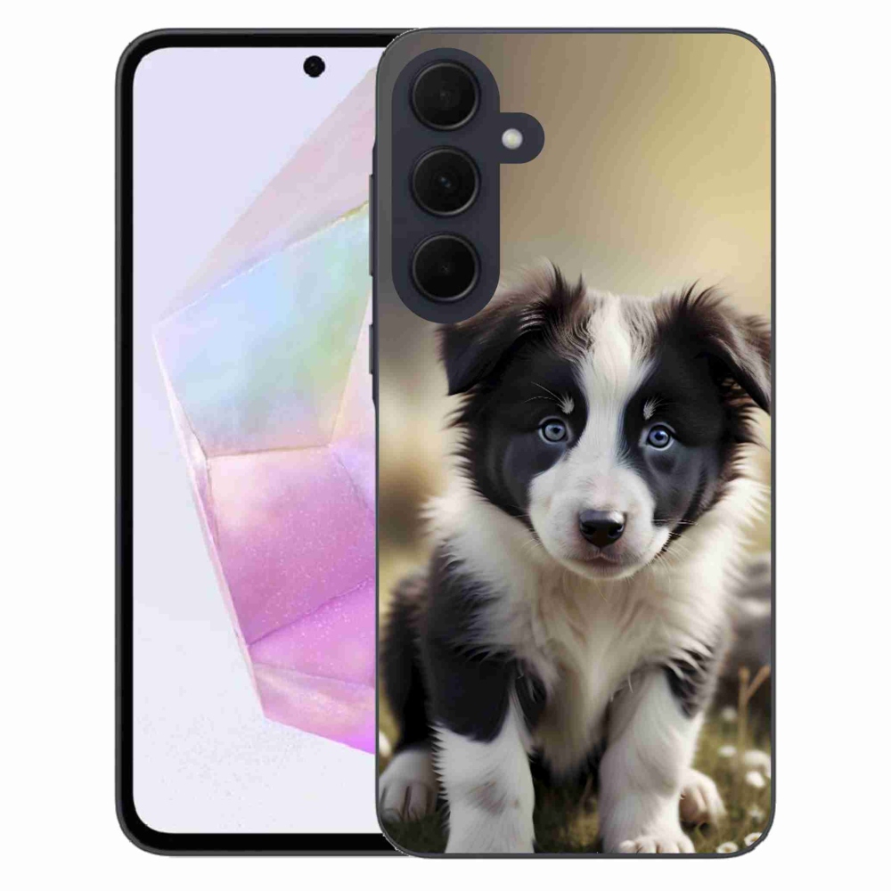 Gelový kryt mmCase na Samsung Galaxy A35 5G - roztomilá border kolie