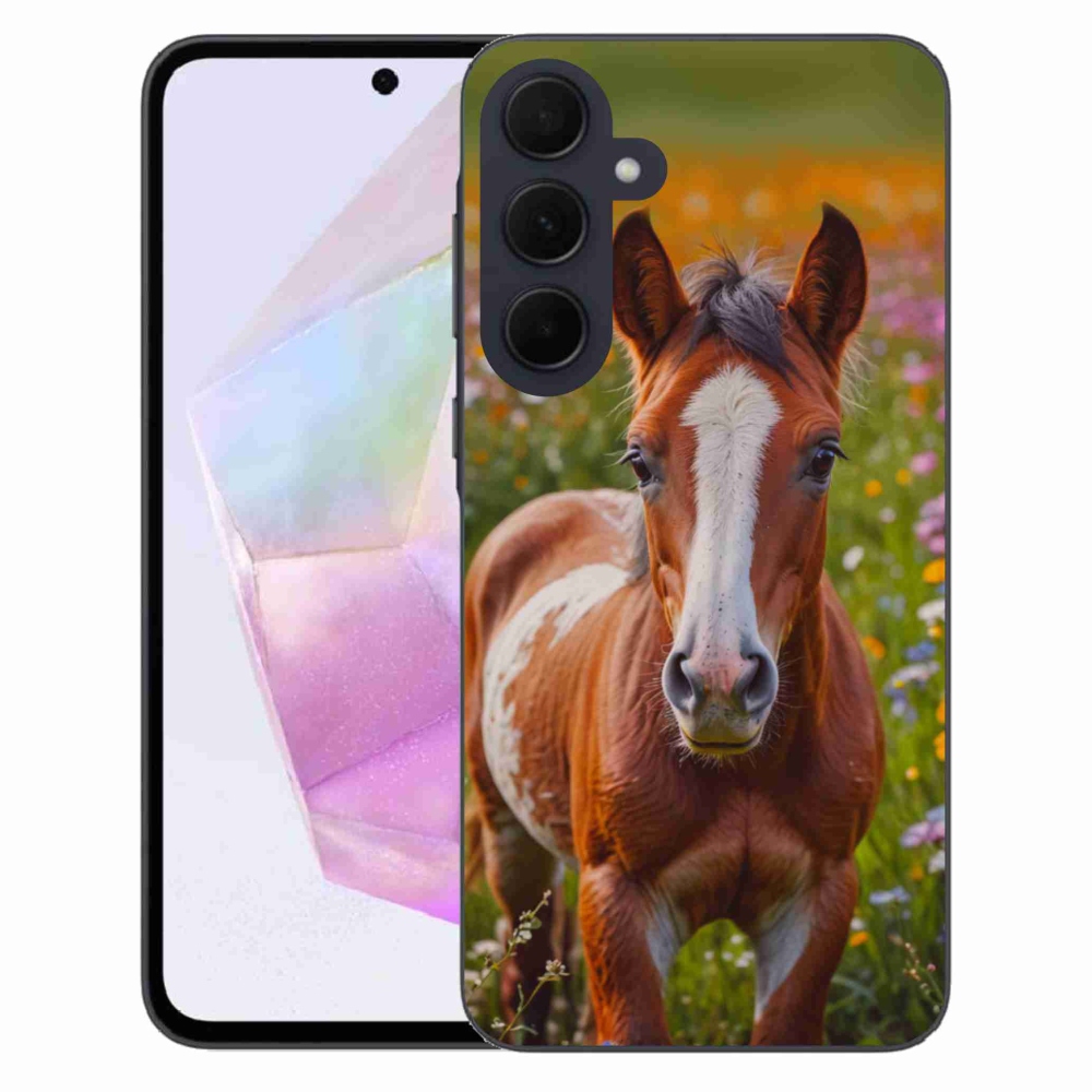 Gelový kryt mmCase na Samsung Galaxy A35 5G - roztomilé hříbě