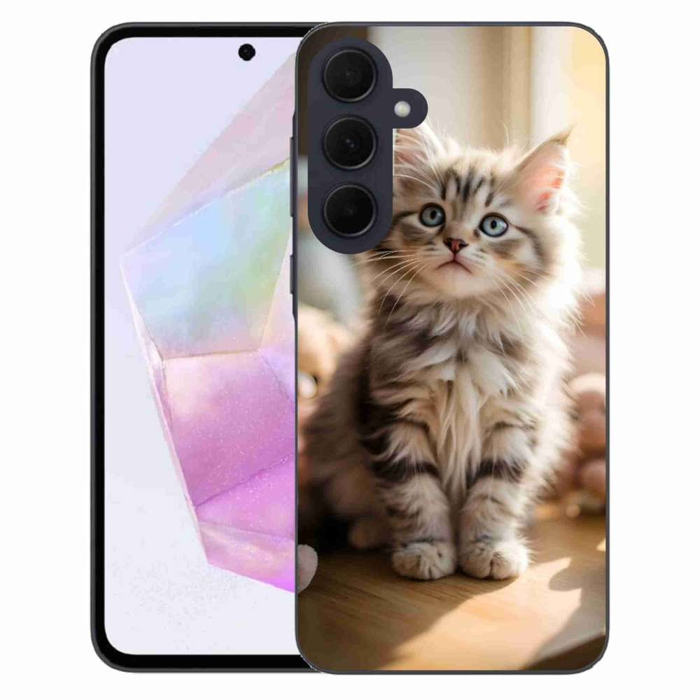 Gelový kryt mmCase na Samsung Galaxy A35 5G - roztomilé kotě 10