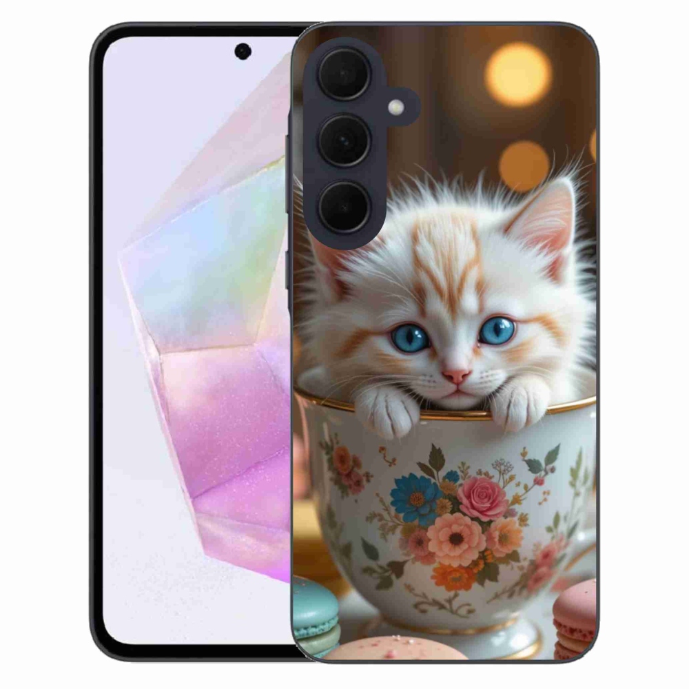 Gelový kryt mmCase na Samsung Galaxy A35 5G - roztomilé kotě 6