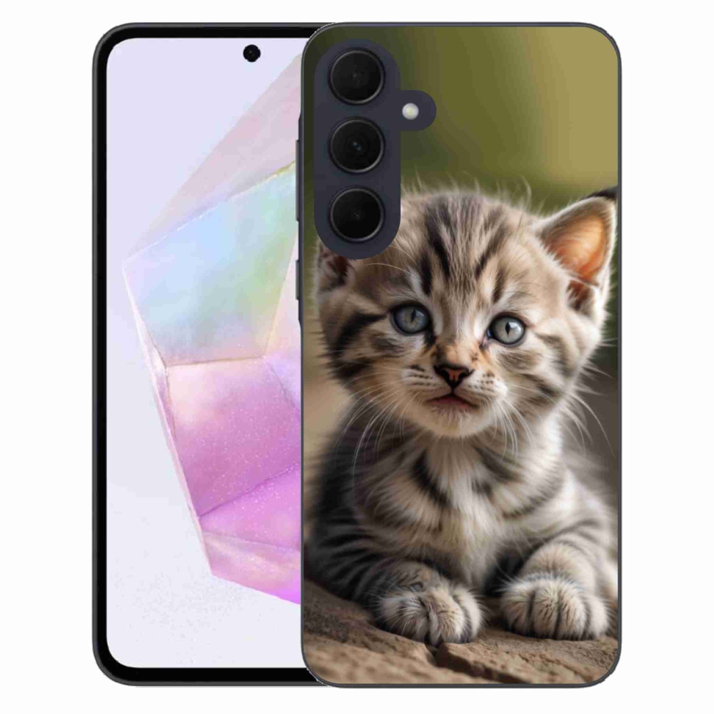 Gelový kryt mmCase na Samsung Galaxy A35 5G - roztomilé kotě 9