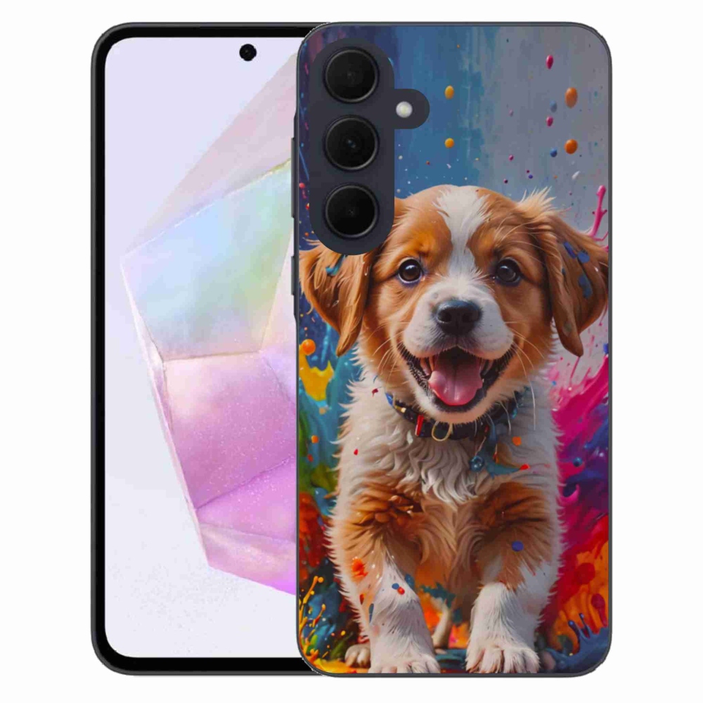 Gelový kryt mmCase na Samsung Galaxy A35 5G - roztomilé štěně 3