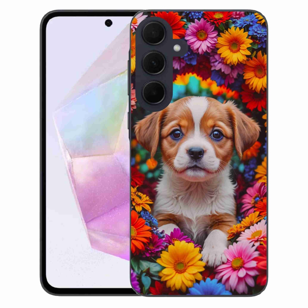 Gelový kryt mmCase na Samsung Galaxy A35 5G - roztomilé štěně