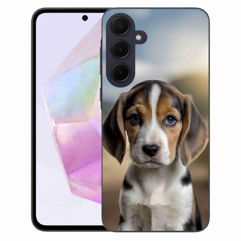 Gelový kryt mmCase na Samsung Galaxy A35 5G - roztomilý bígl