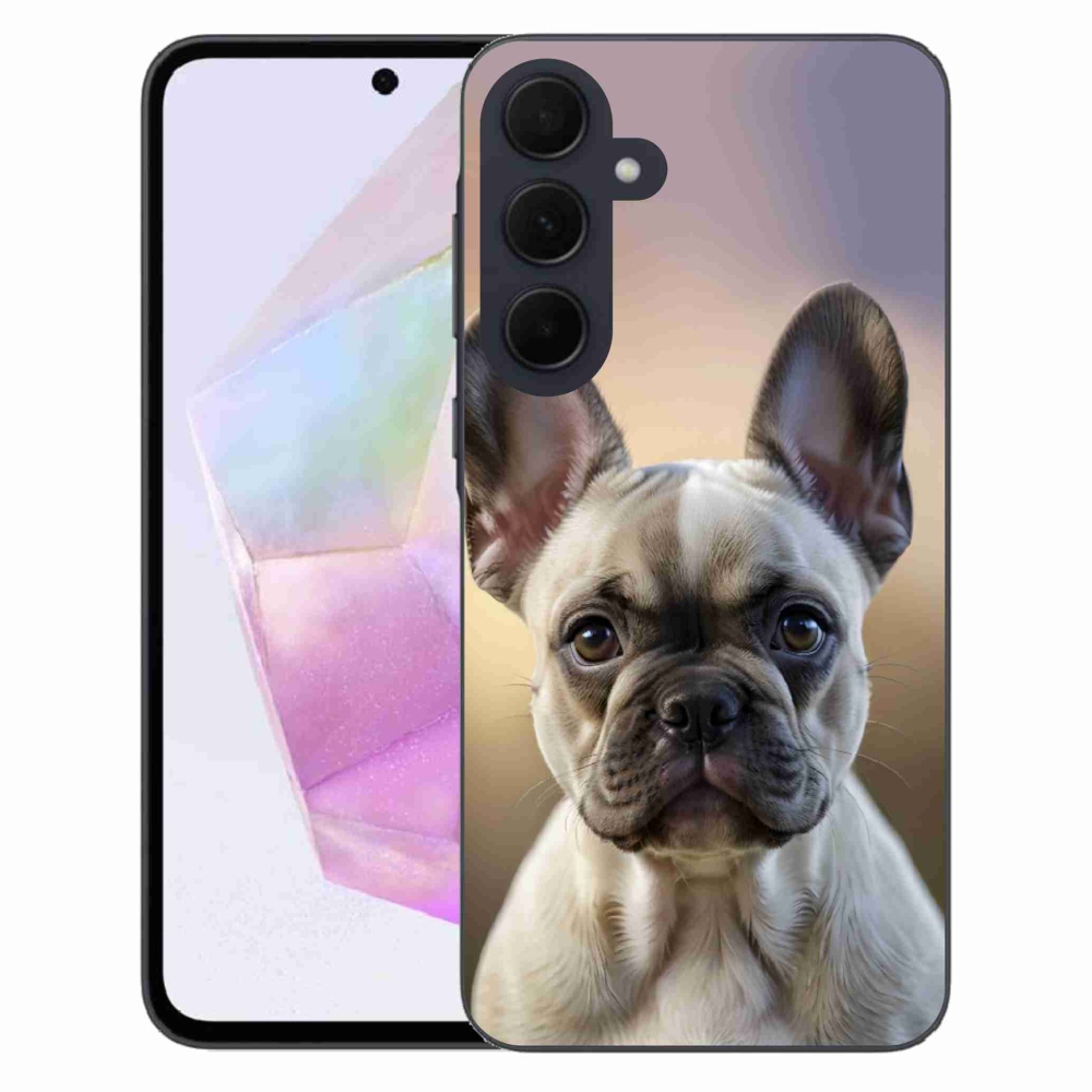 Gelový kryt mmCase na Samsung Galaxy A35 5G - roztomilý francouzský buldoček