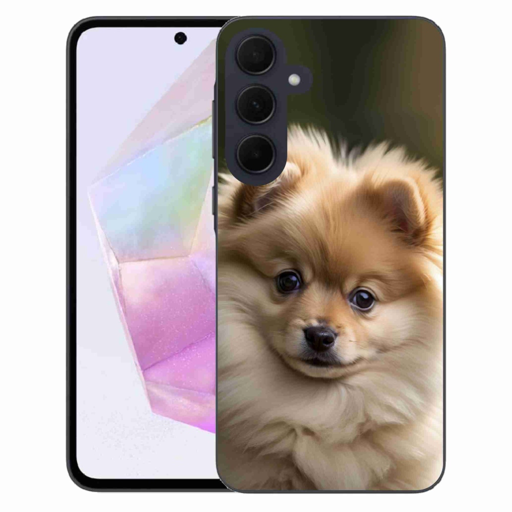 Gelový kryt mmCase na Samsung Galaxy A35 5G - roztomilý pomeranian 2