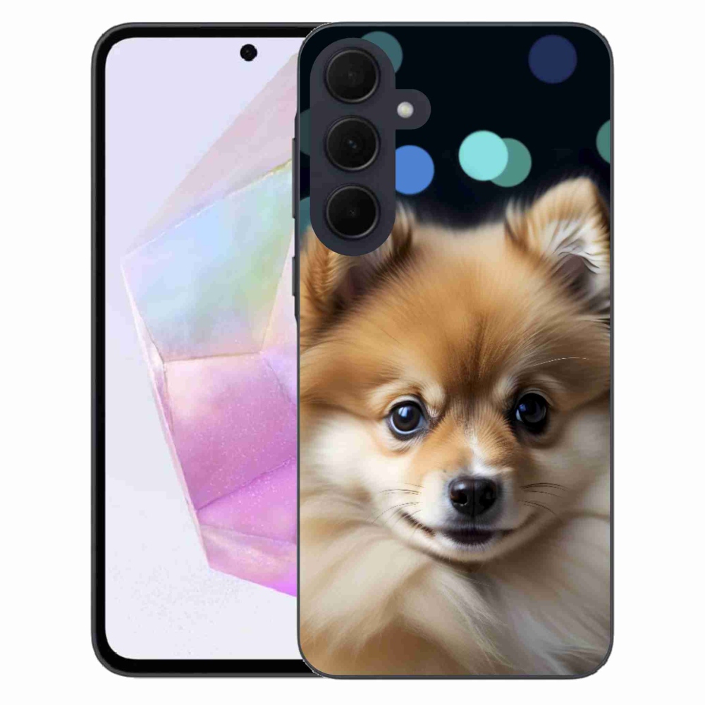 Gelový kryt mmCase na Samsung Galaxy A35 5G - roztomilý pomeranian