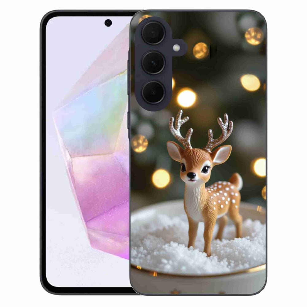 Gelový kryt mmCase na Samsung Galaxy A35 5G - roztomilý vánoční jelen