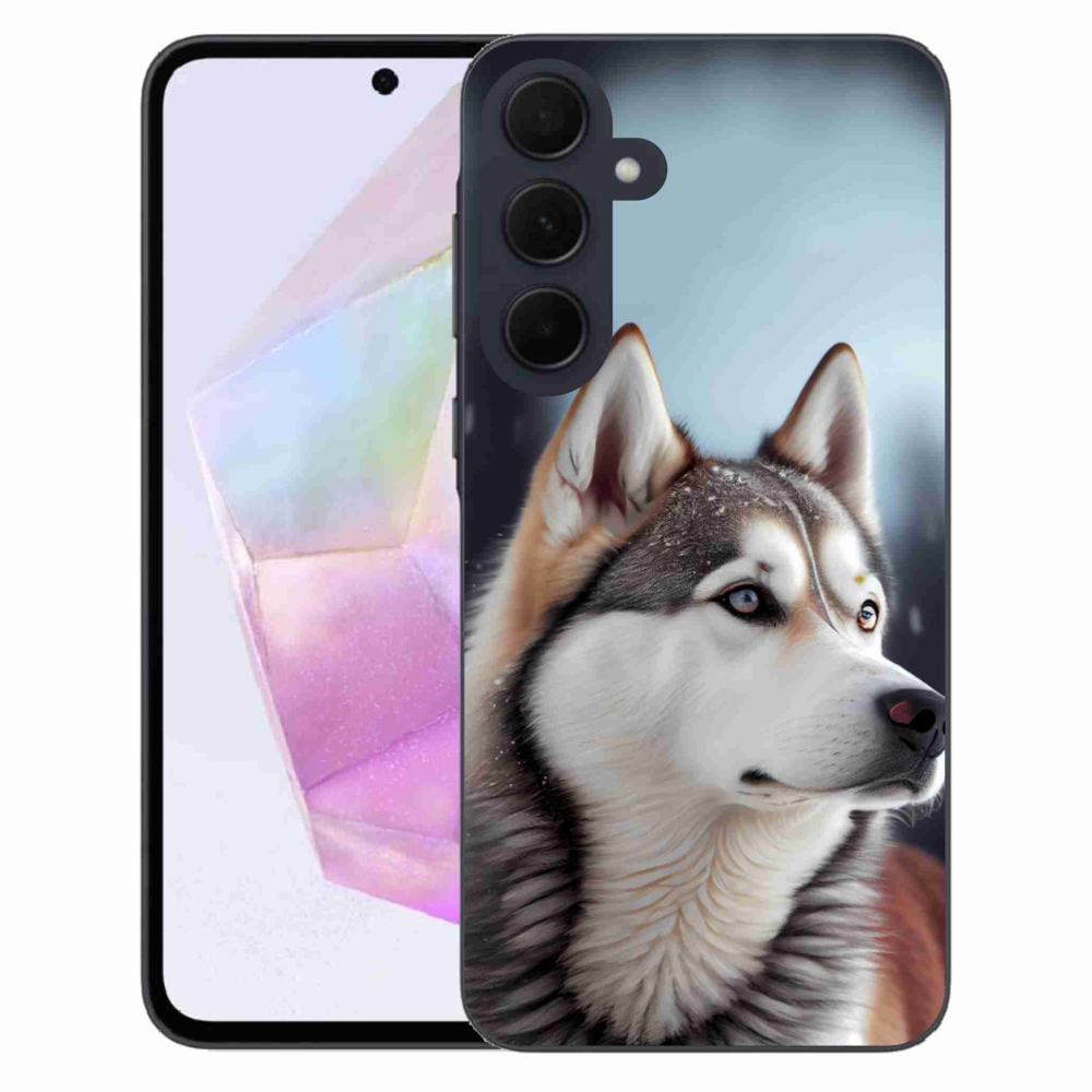 Gelový kryt mmCase na Samsung Galaxy A35 5G - sibiřský husky