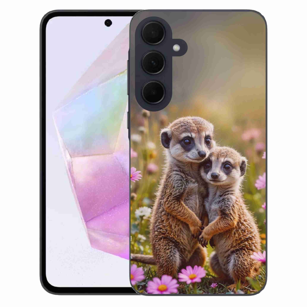 Gelový kryt mmCase na Samsung Galaxy A35 5G - surikatí duo