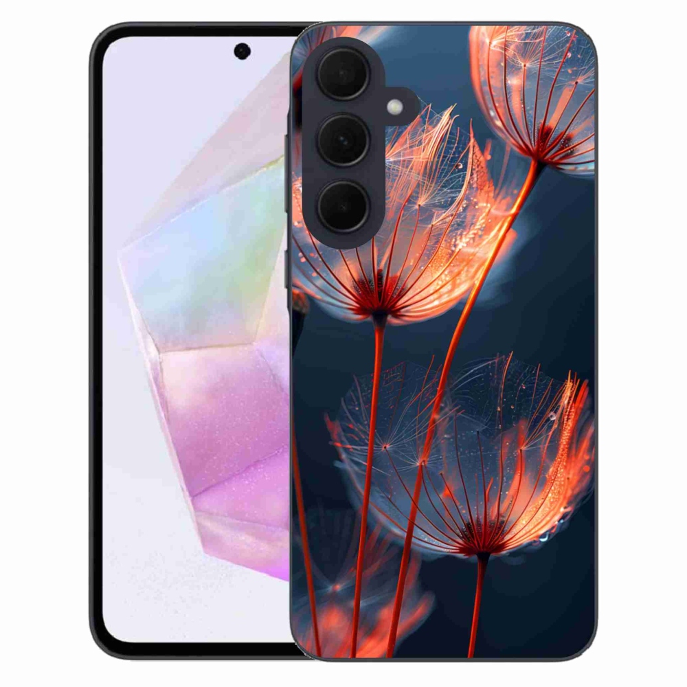 Gelový kryt mmCase na Samsung Galaxy A35 5G - světélkující chmýří