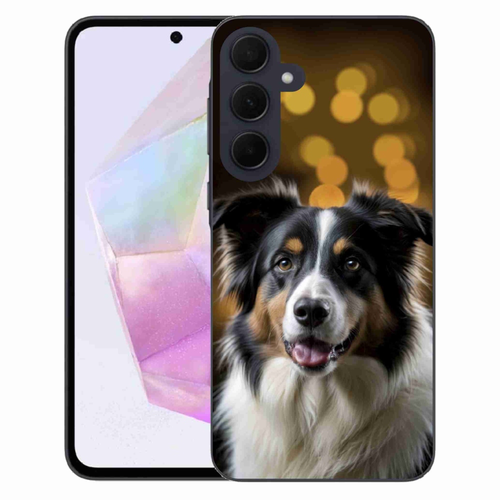 Gelový kryt mmCase na Samsung Galaxy A35 5G - usměvavý australský ovčák