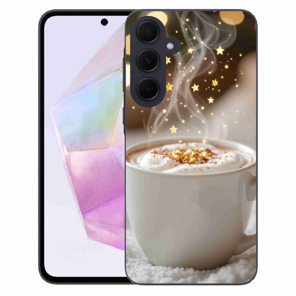 Gelový kryt mmCase na Samsung Galaxy A35 5G - vánoční horký nápoj