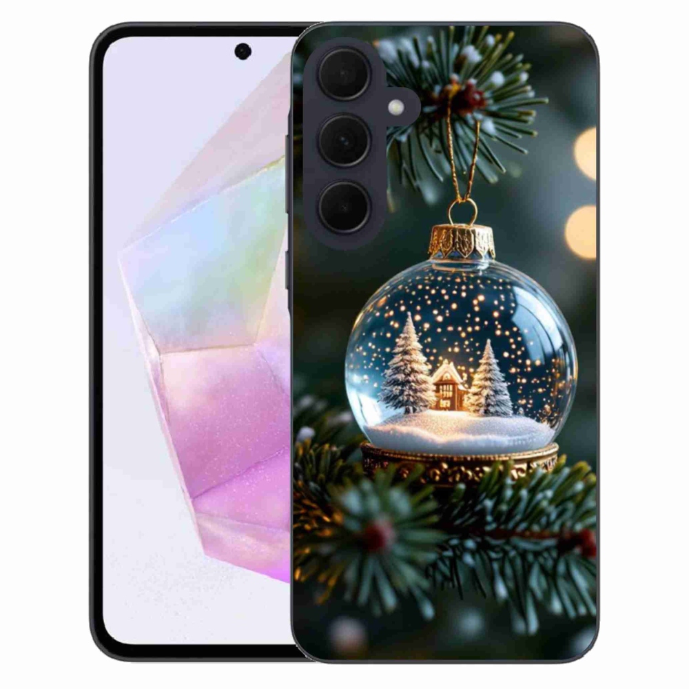 Gelový kryt mmCase na Samsung Galaxy A35 5G - vánoční koule 2