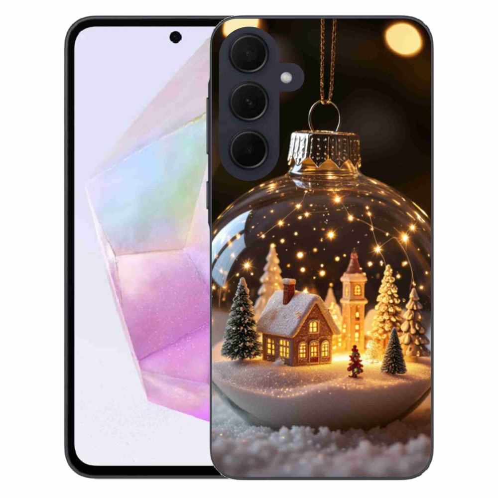 Gelový kryt mmCase na Samsung Galaxy A35 5G - vánoční koule 3
