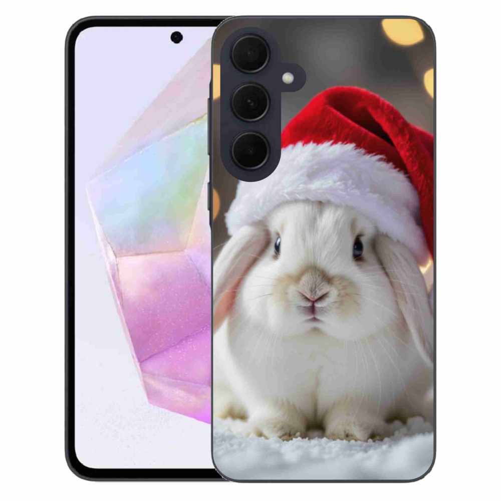 Gelový kryt mmCase na Samsung Galaxy A35 5G - vánoční králík