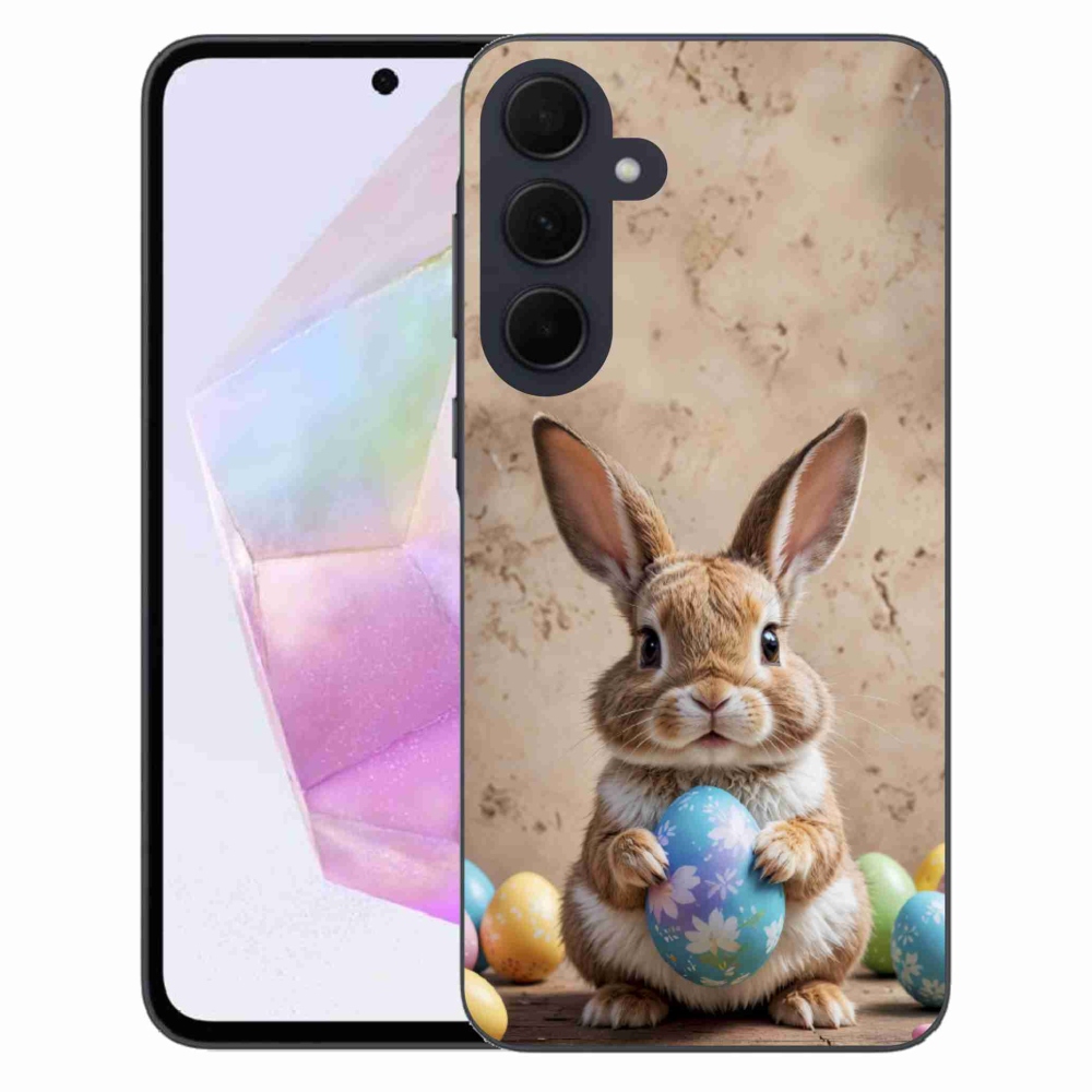 Gelový kryt mmCase na Samsung Galaxy A35 5G - velikonoční králíček
